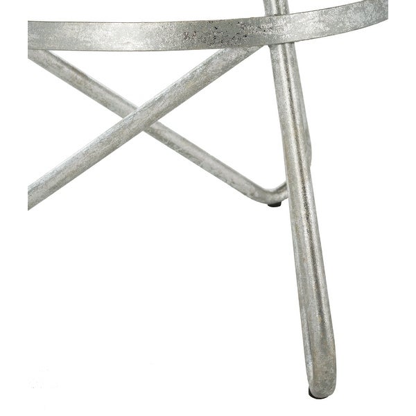 SAFAVIEH 30-inch Galexia Bar Stool - Silver / Leaf - 16.5