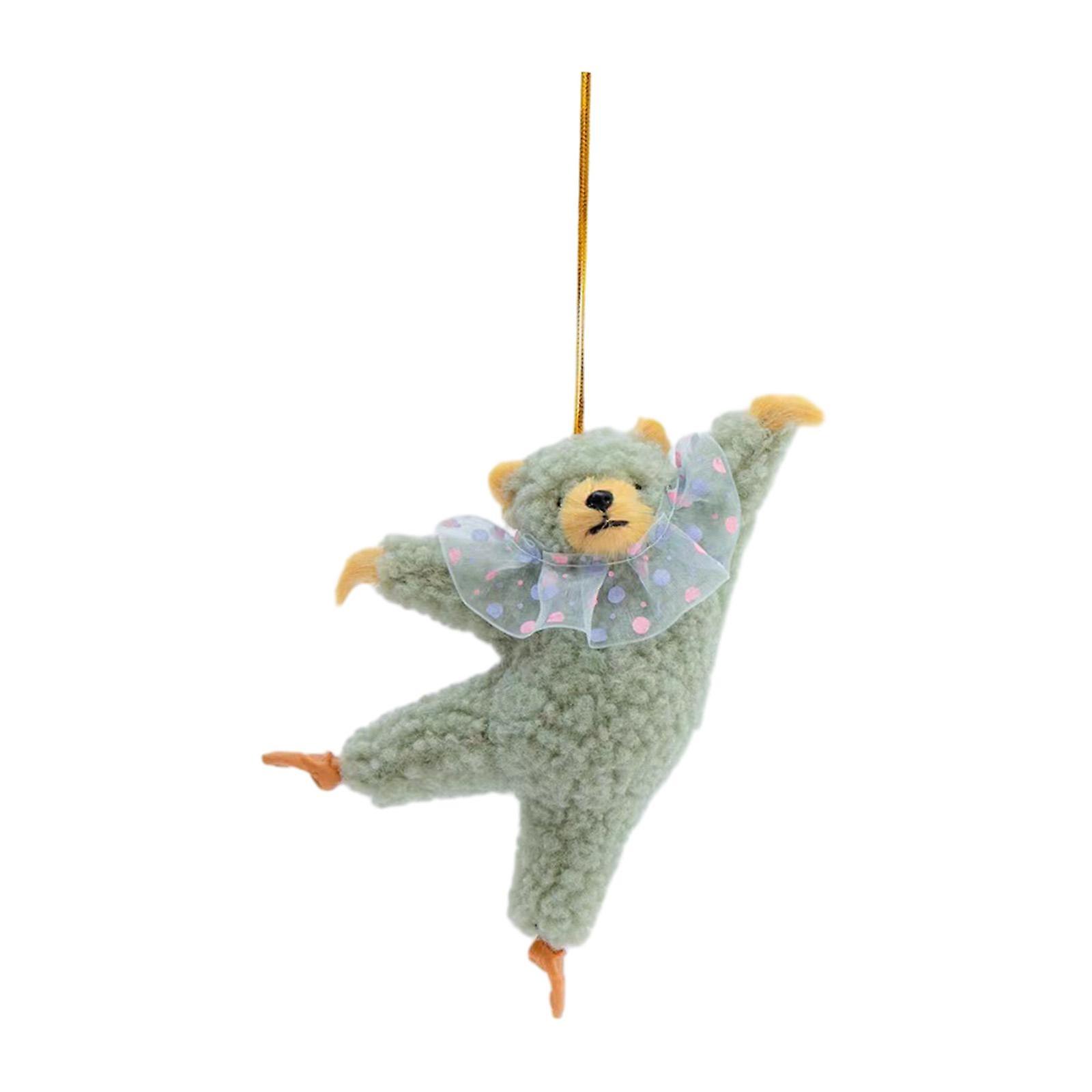 Lovely Dancing Bear Plush Bear Doll For Home Housewarming New Years Light Blue