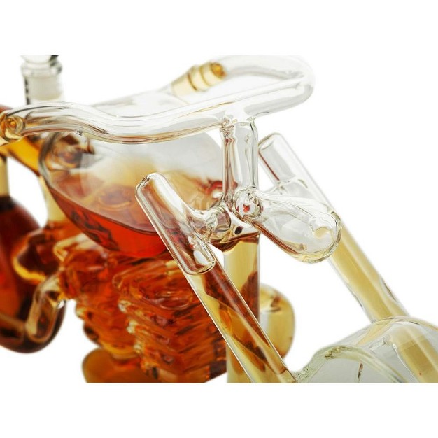 The Wine Savant Motorcycle Design Wine amp Whiskey Decanter A Stylish amp Unique Gift For Men amp Women amp A Beautiful Homa Bar Addition 750 Ml