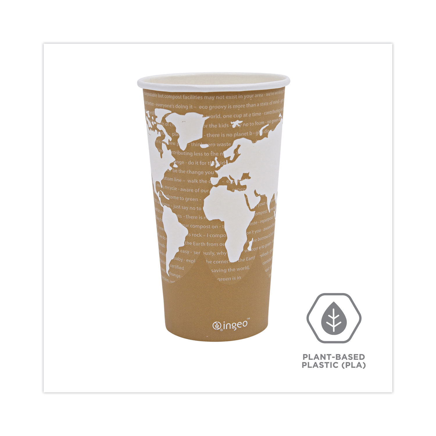 World Art Renewable and Compostable Hot Cups by Eco-Productsandreg; ECOEPBHC20WA