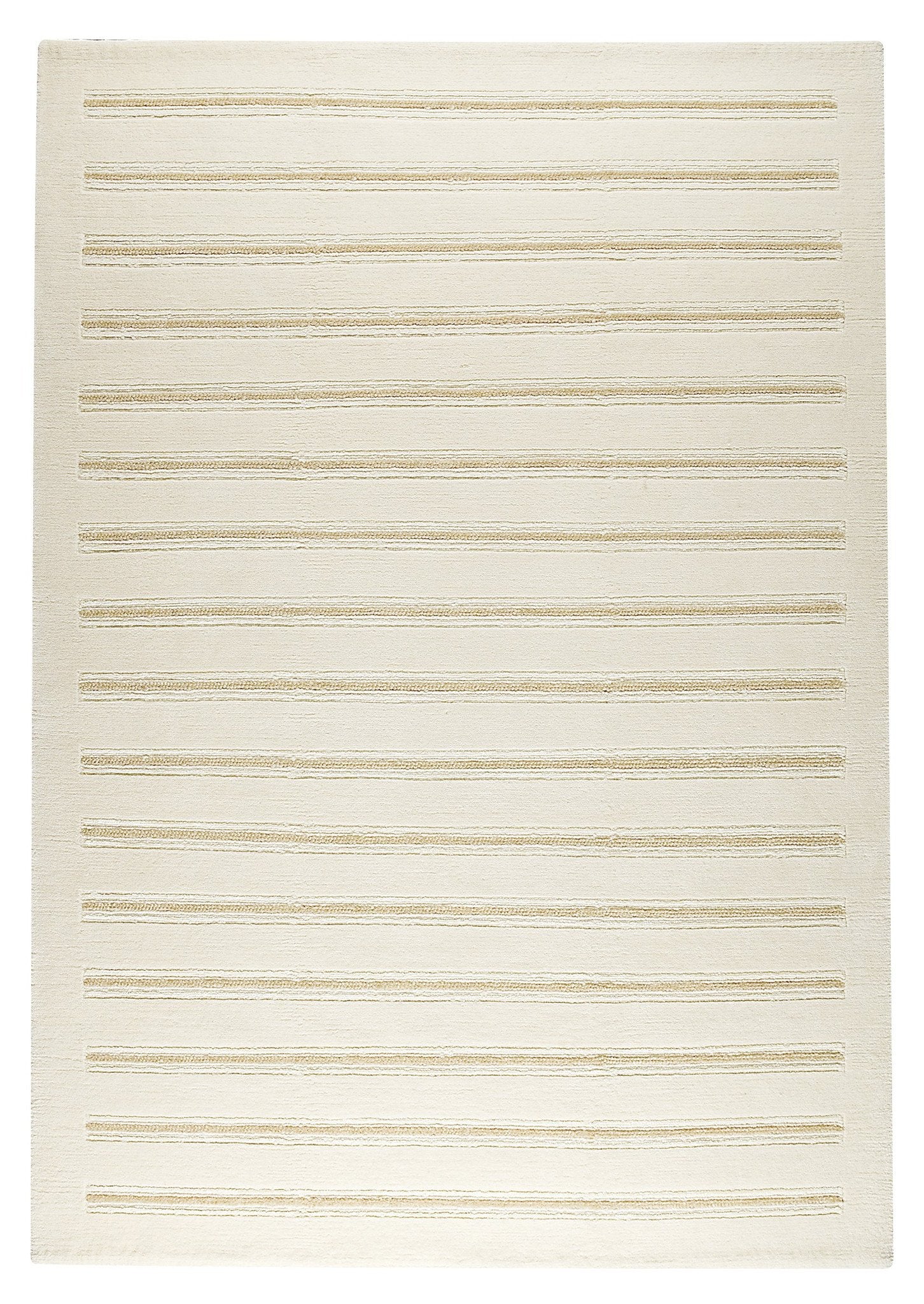 Chicago Collection Wool and Viscose Area Rug in White