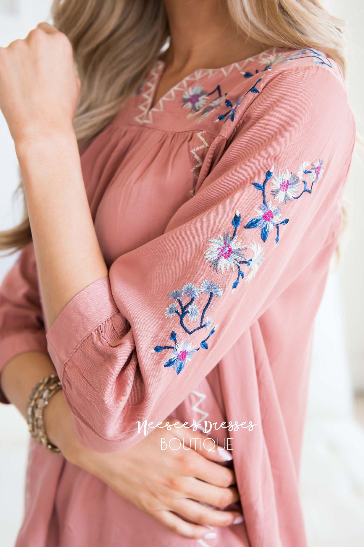 One Love Floral Embroidered Blouse