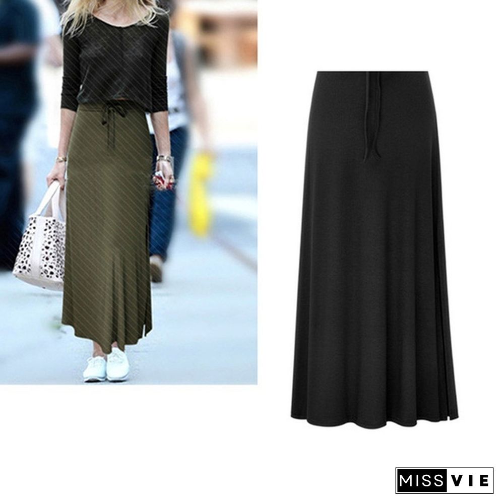 Spring Summer Women Fashion Casual Dress High Waist Loose Street Style Skirt Plus Size