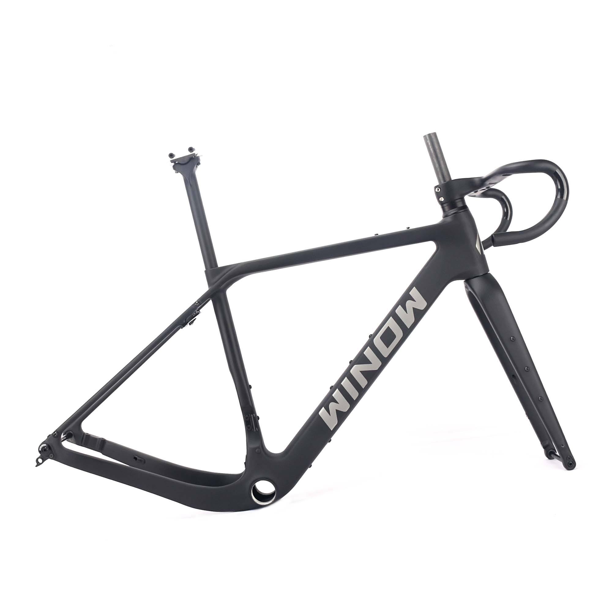 New  GF23 700*50C BB386 or T47 Carbon gravel cycling cyclocross bike frame with Logo