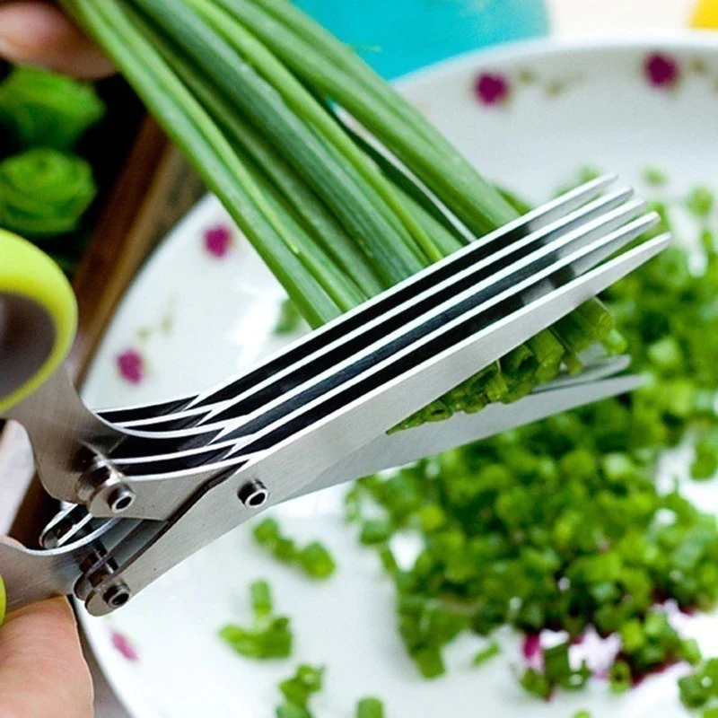 🔥BIG SALE - 47% OFF🔥 5 Blade Kitchen Salad Scissors