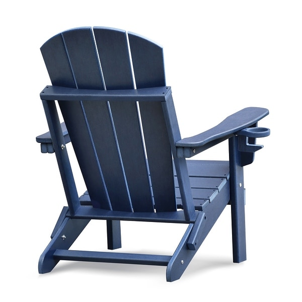 Folding Outdoor Adirondack Chair for Relaxing，HDPE Allweather Fire Pit Chair，Patio Lawn Chair