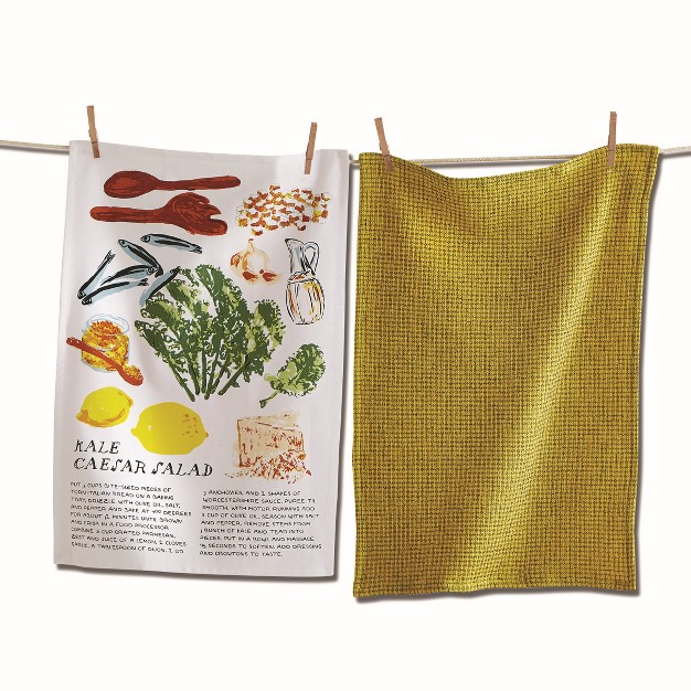 Tagltd Kale Caesar Salad Dish Towel Set 2