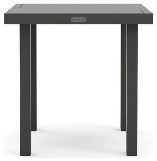 Jasper 24 quotSquare Side Table  Textured Pewter   Transitional   Outdoor Side Tables   by Winston Furniture Company of Alabama  LLC  Houzz