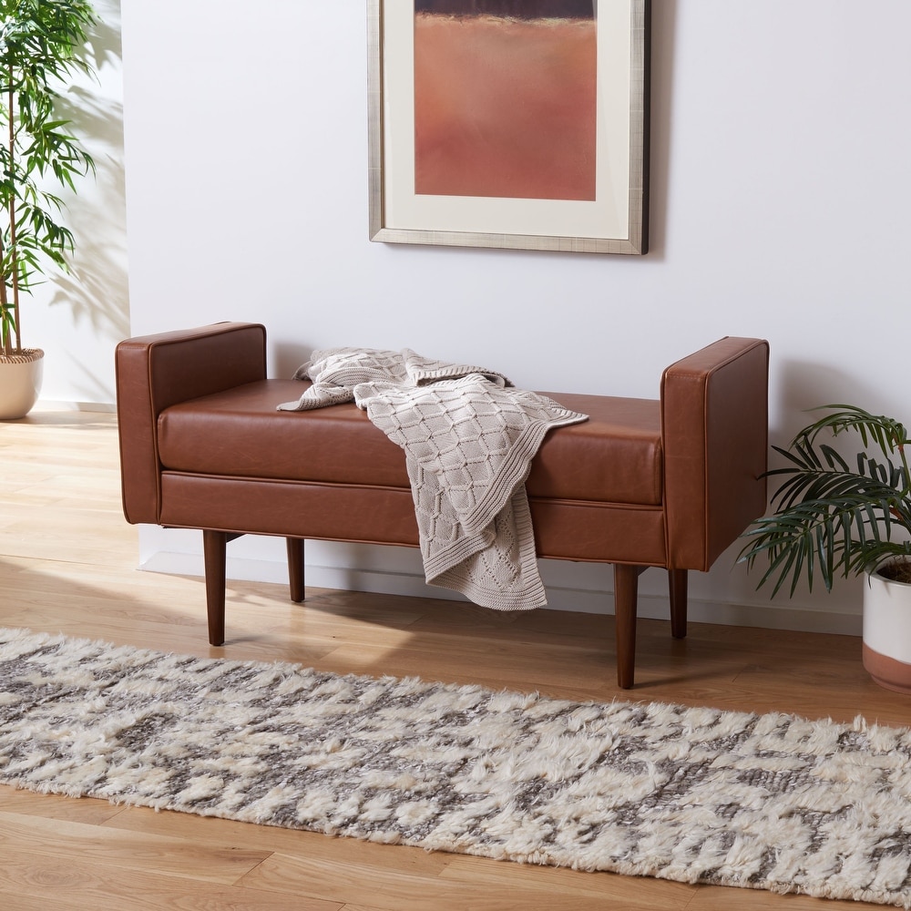 SAFAVIEH Henri Mid century Modern 25 inch Bench   49\