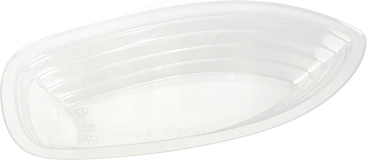 MT Products 12 oz Clear Plastic Disposable Banana Split Boats - Pack of 60