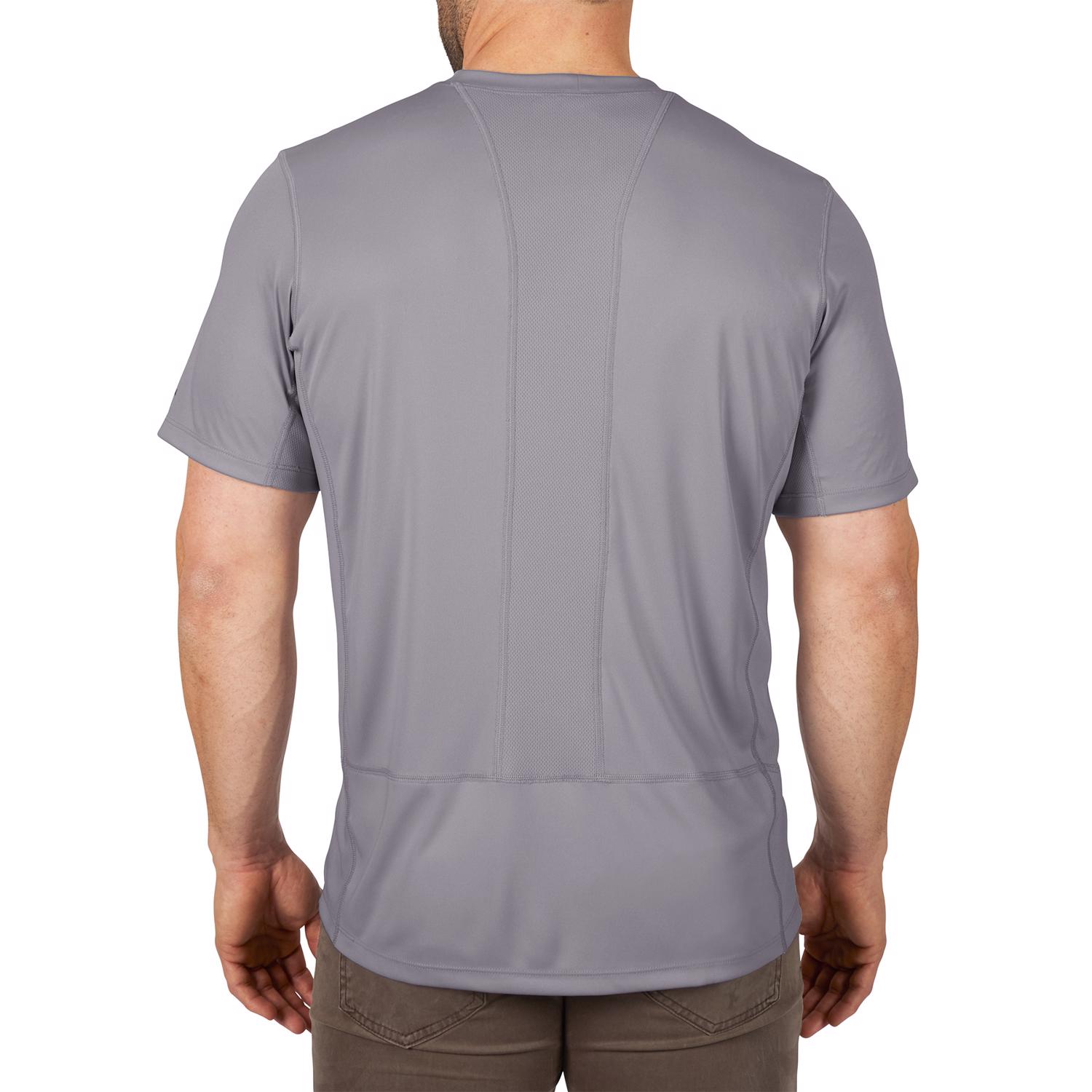 MW Workskin M Short Sleeve Men\u0027s Crew Neck Gray Lightweight Performance Tee Shirt