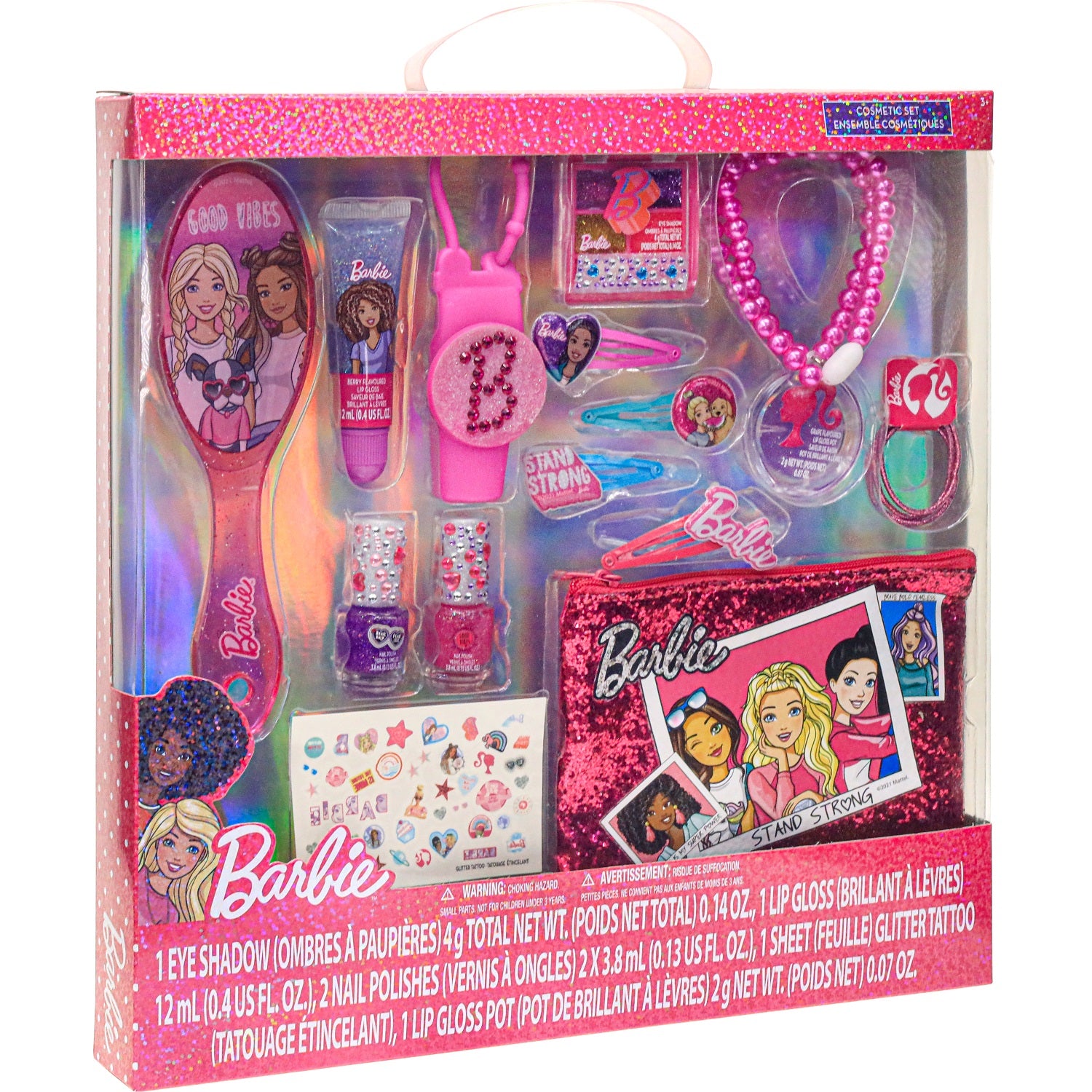 Barbie - Townley Girl Cosmetic Makeup Box Set for Girls, Ages 3+