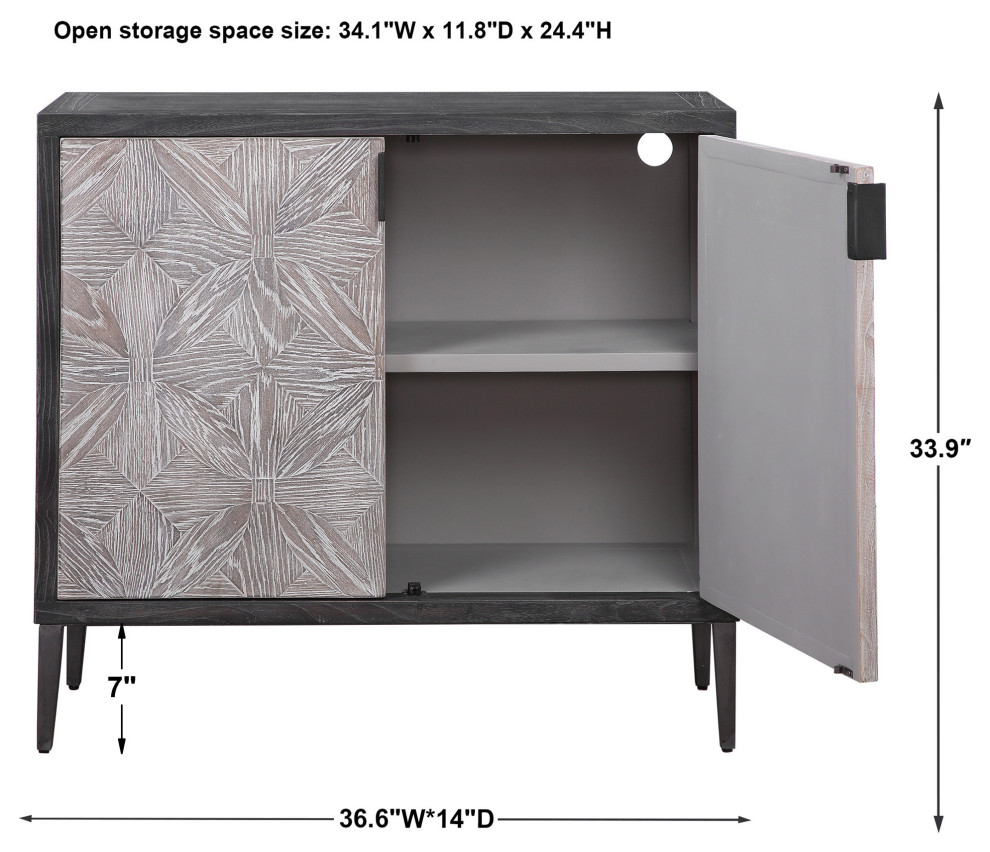 Uttermost Laurentia 37x34 quot2 Door Accent Cabinet   Transitional   Accent Chests And Cabinets   by HedgeApple  Houzz