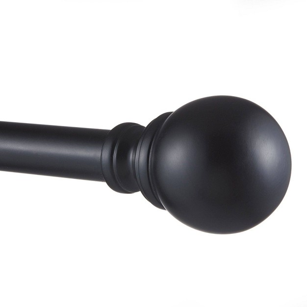 Adjustable Sphere Curtain Rod And Coordinating Finial Set Exclusive Home