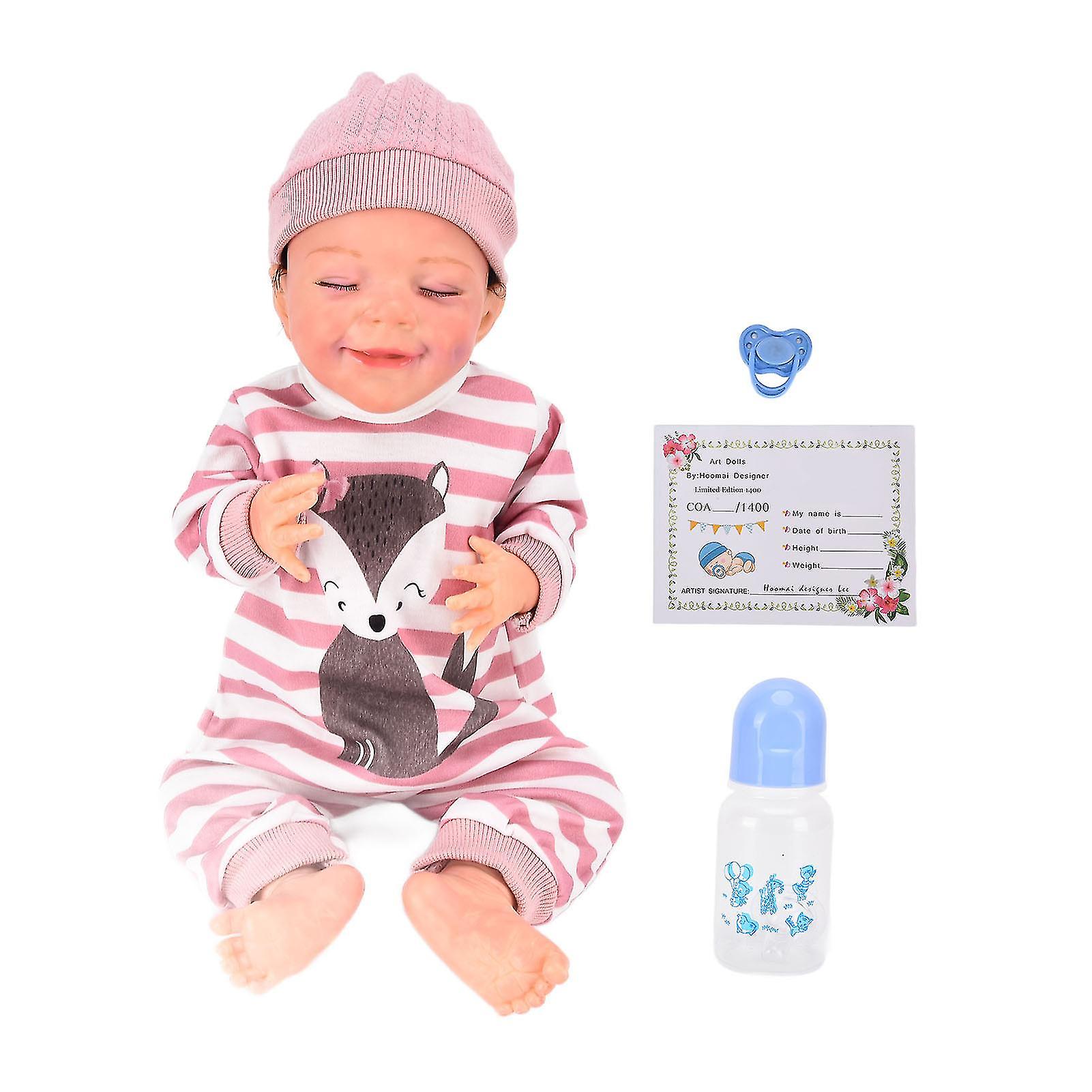 Reborn Baby Dolls Washable Full Vinly Body Newborn Baby Girls Dolls with Toy Accessories for Kids 18Inches