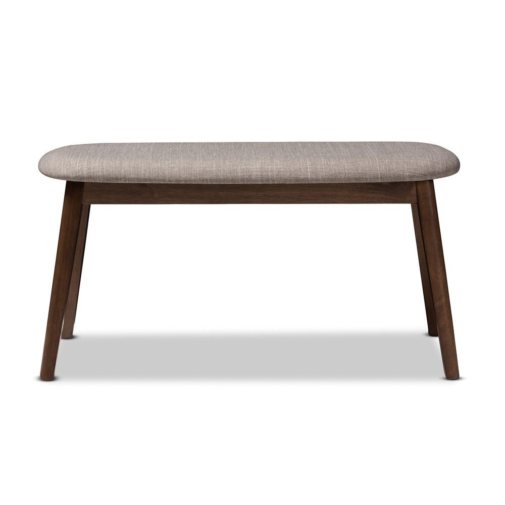 Mid Century Fabric Upholstered Bench by Baxton Studio