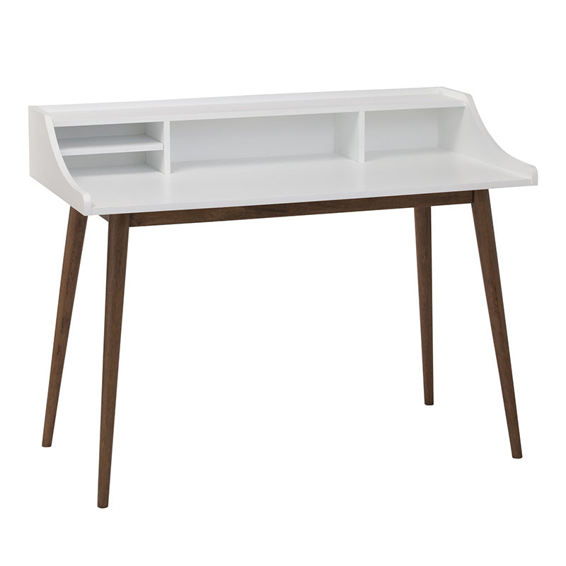 LAGOM Study Desk 120cm - White & Walnut