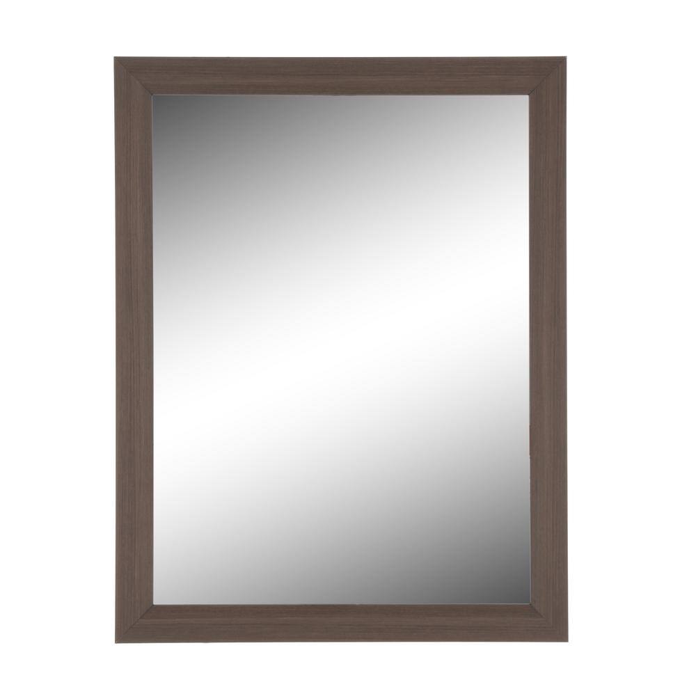 Glacier Bay Shaila 24 in. x 31 in. Single Framed Vanity Mirror in Silverleaf MS2431-SVL