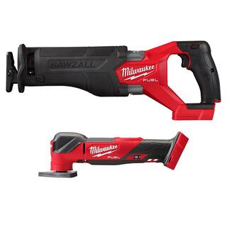 MW M18 FUEL GEN-2 18V Lithium-Ion Brushless Cordless SAWZALL Reciprocating Saw W Oscillating Multi-Tool (Tool-Only) 2821-20-2836-20