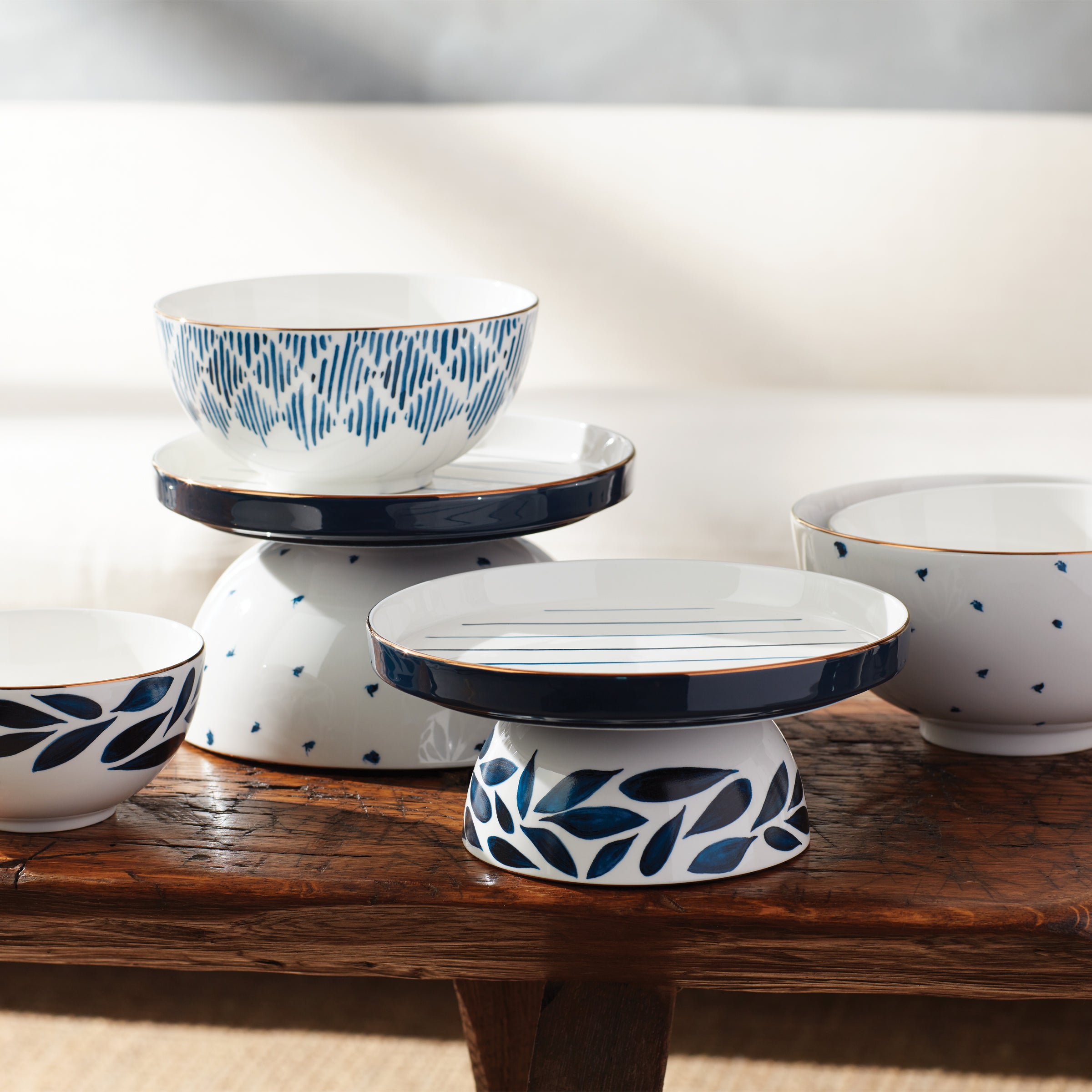 Blue Bay Luna 8-Piece Nesting Dinnerware Set