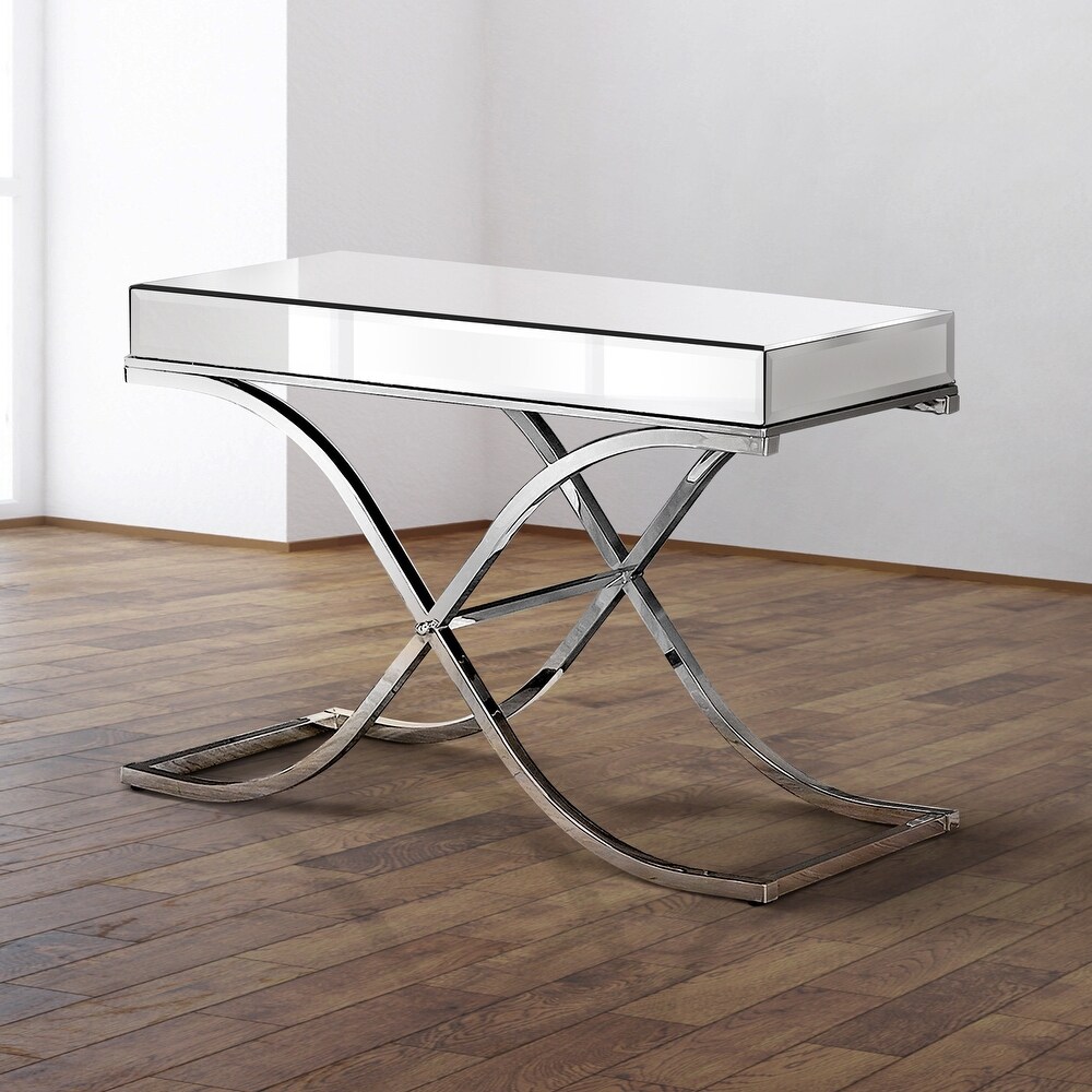 Laja Contemporary Chrome 48 inch Metal Sofa Table by Furniture of America