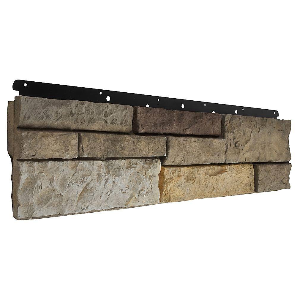 Boral 8 in. x 36 in. Versetta Stone Siding Tight-Cut Flat Sterling (6-Bundles) 4210630