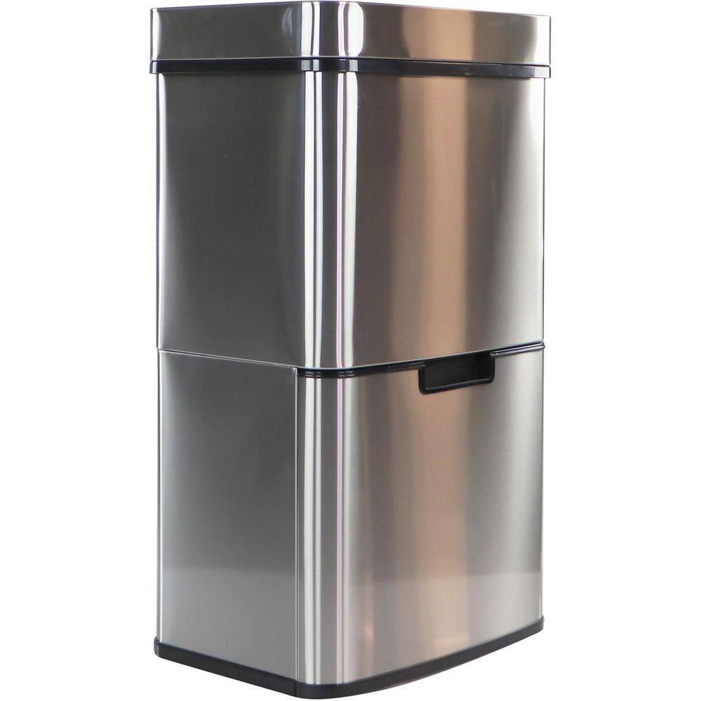 Hanover 16.4 Gal. Stainless Steel Metal Household Trash Can with Sensor Lid HTRASH62L-1