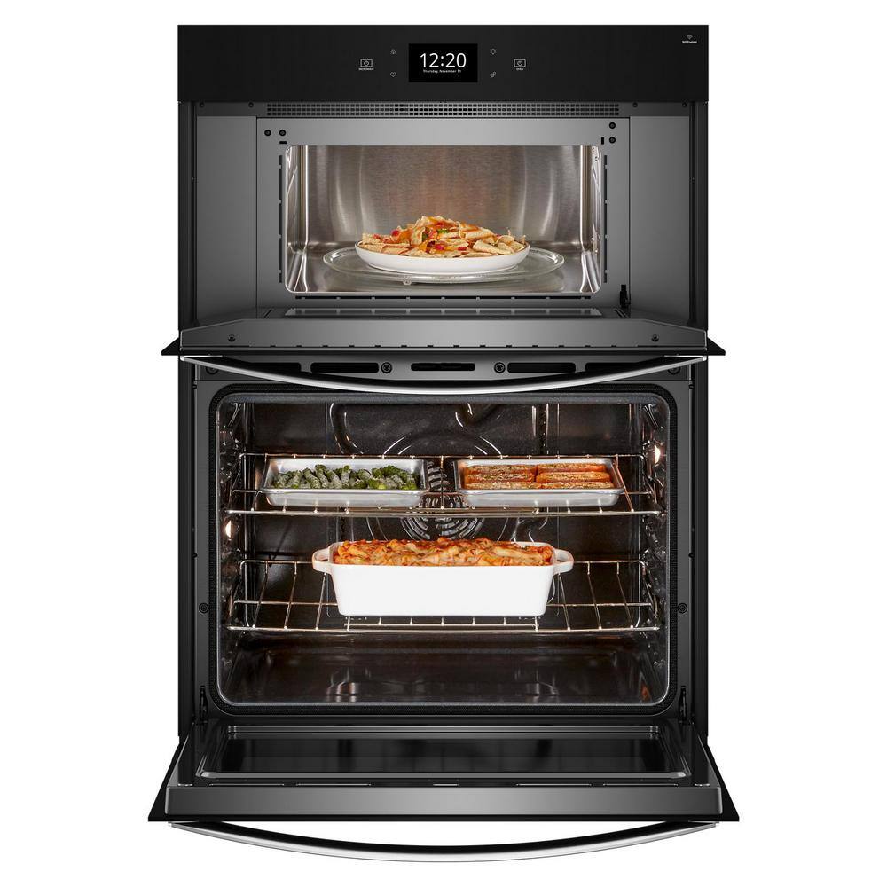 Whirlpool 27 in. Electric Wall Oven  Microwave Combo in Fingerprint Resistant Stainless Steel with Air Fry WOEC7027PZ