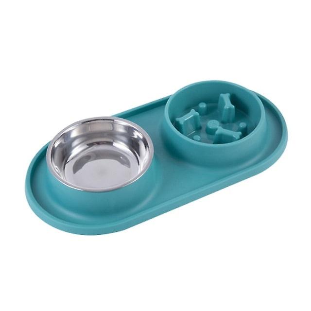 Silicone anti choke dog bowl