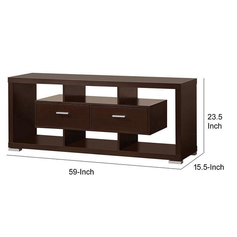 Glamorous Modern Style tv console， Brown