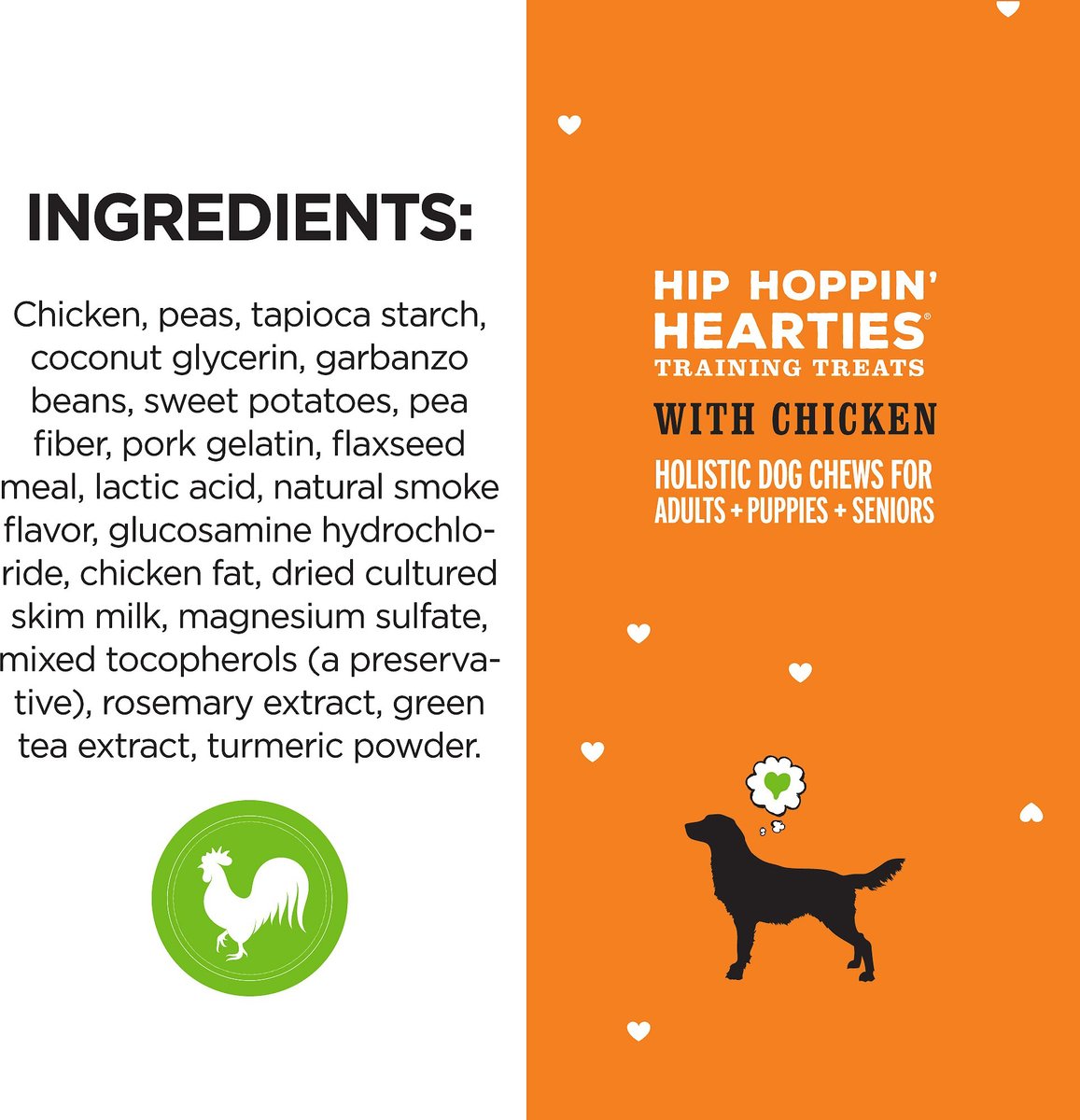 I and Love and You Hip Hoppin' Hearties Grain-Free Chicken Dog Treats