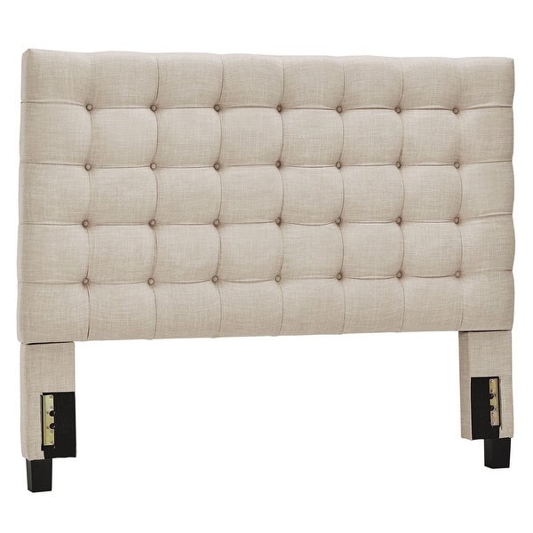 Briella Button Tufted Linen Upholstered Headboard iNSPIRE Q Modern - - 13620207