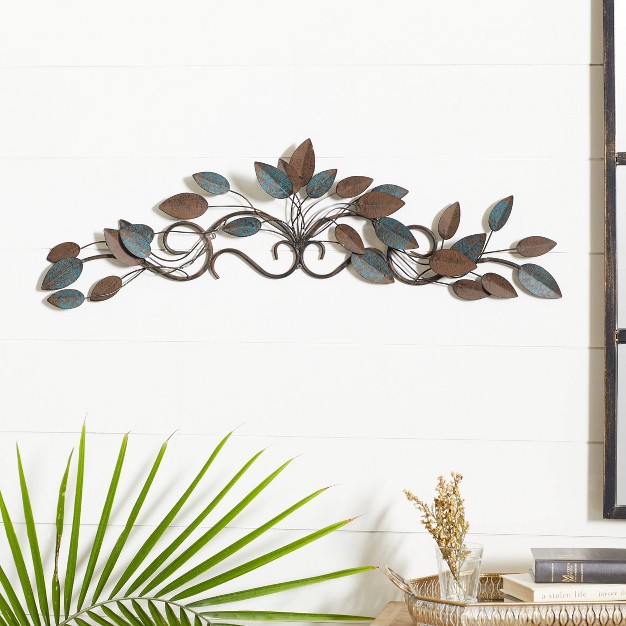 Metal Leaf Wall Decor Blue Olivia amp May