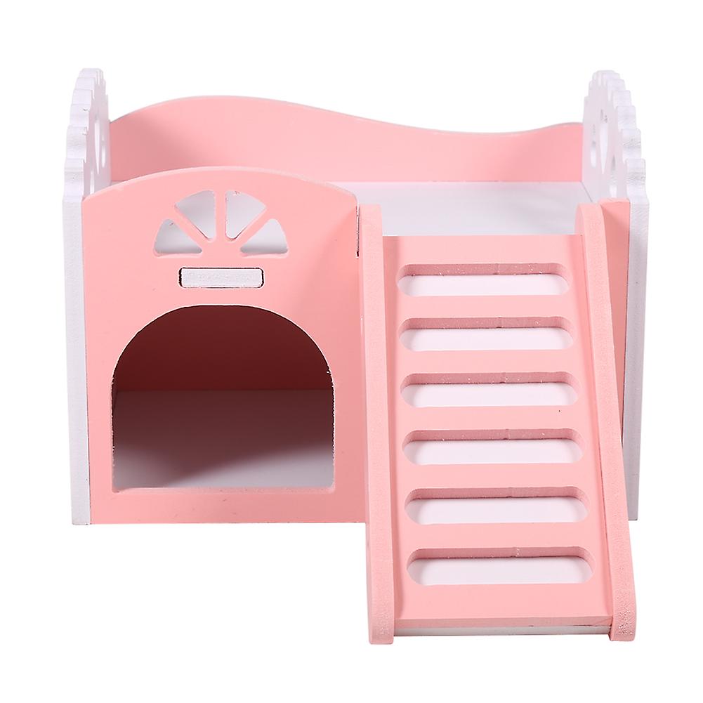 Hamster Small Animal Castle Sleeping House Nest Exercise Toy Pink