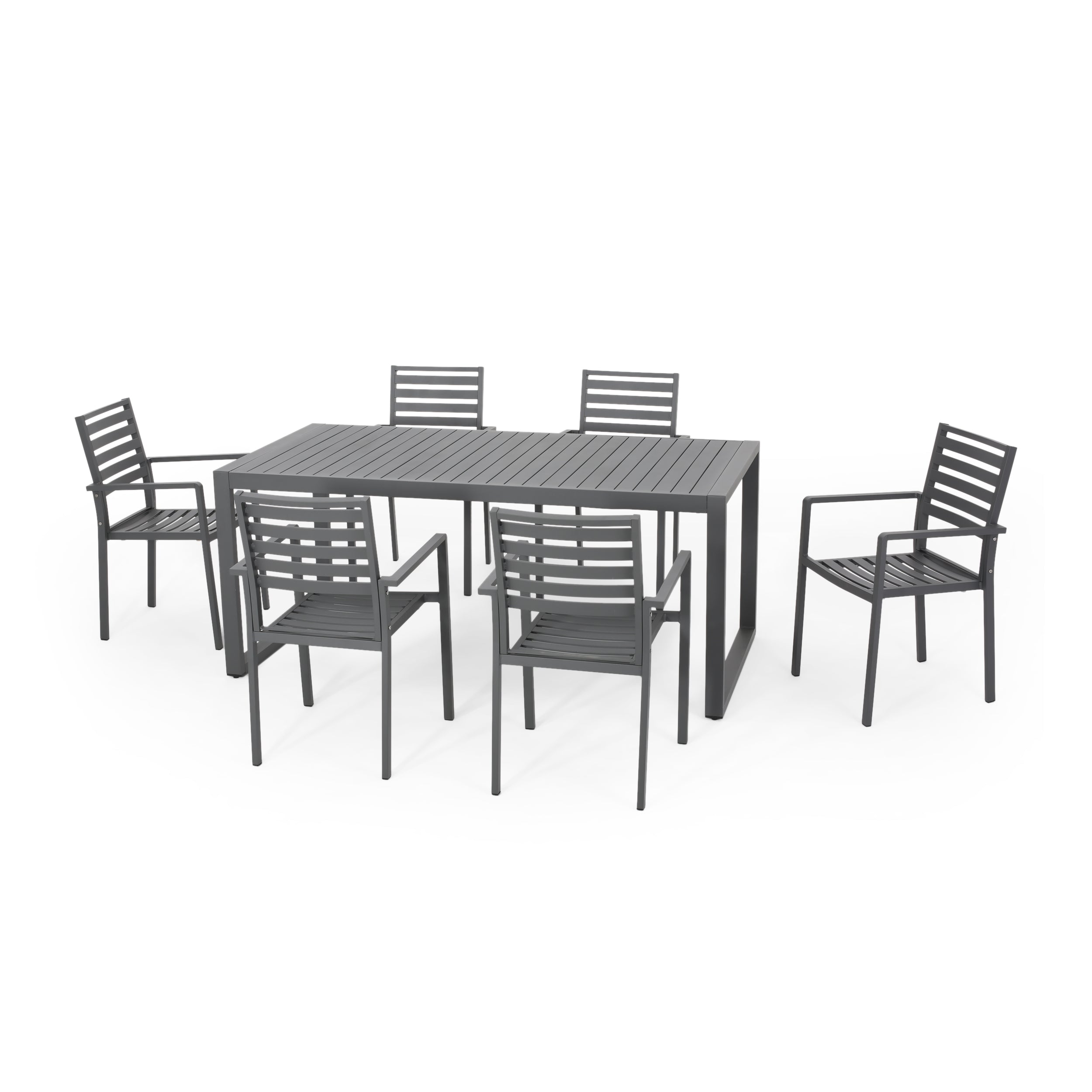 Fatiha 6 Seater Aluminum Dining Set