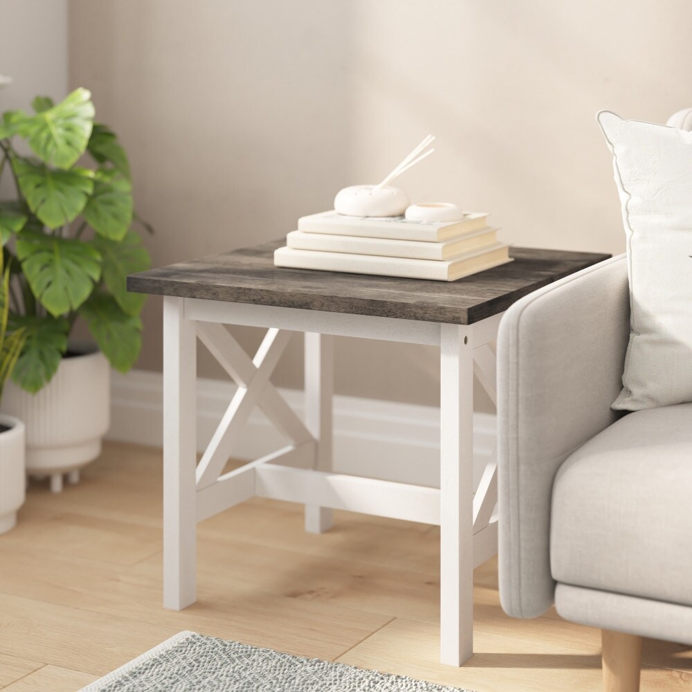 Classic Solid Wood Farmhouse End Table