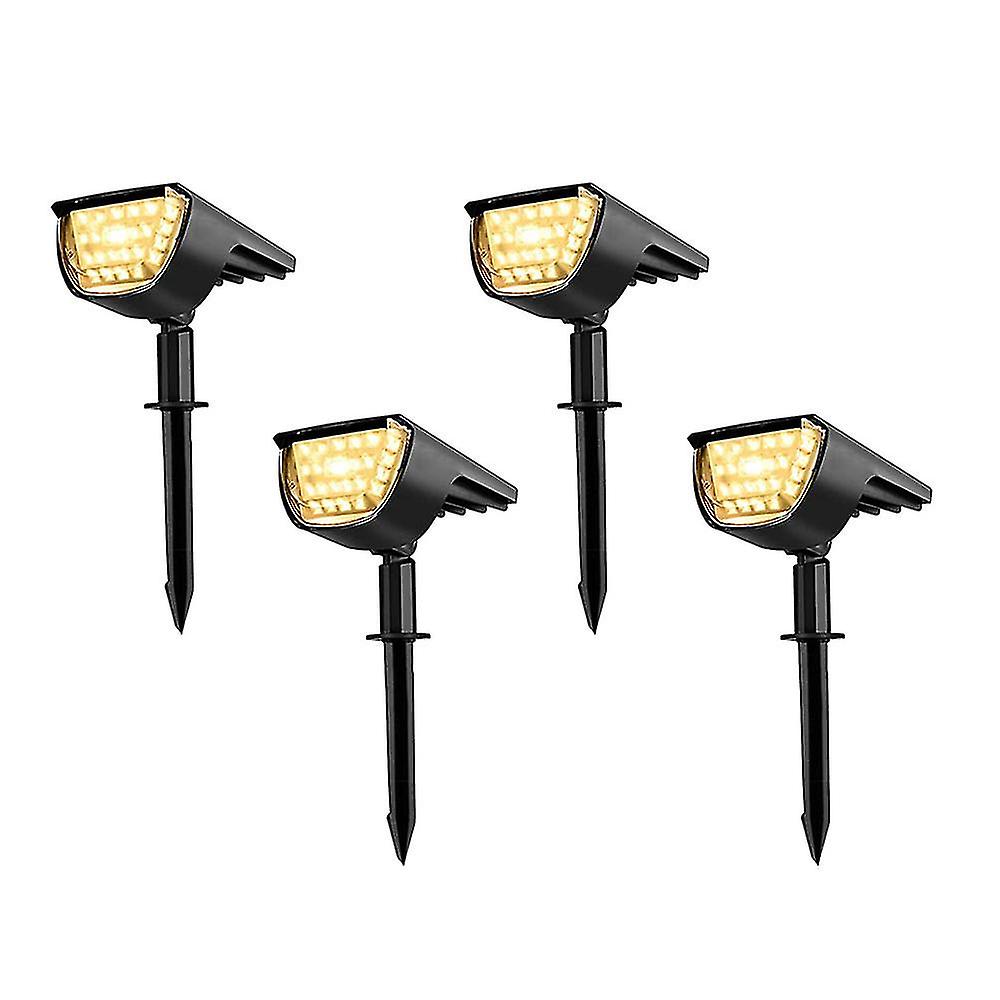 4 Pack Solar Landscape Spot Lights Outdoor 32 Led Ip65 Waterproof Wireless Lights Compatible With Garden Yard Driveway Walkway Pool Patio