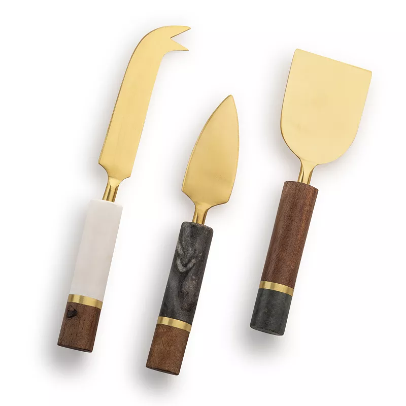 Evora Marble Cheese Knives， Set of 3