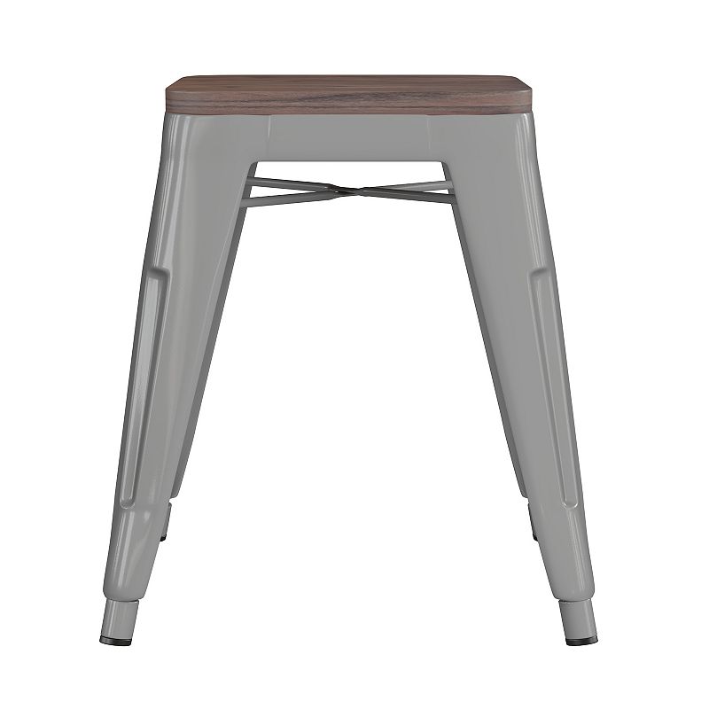 Flash Furniture Kai Gray Backless Table Height Stool 4-piece Set