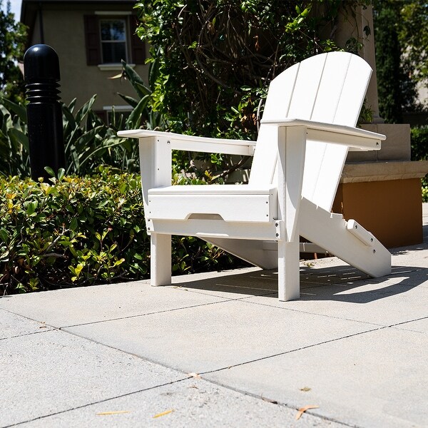 All Weather Folding Adirondack Chair，HDPE Recyclable Plastic