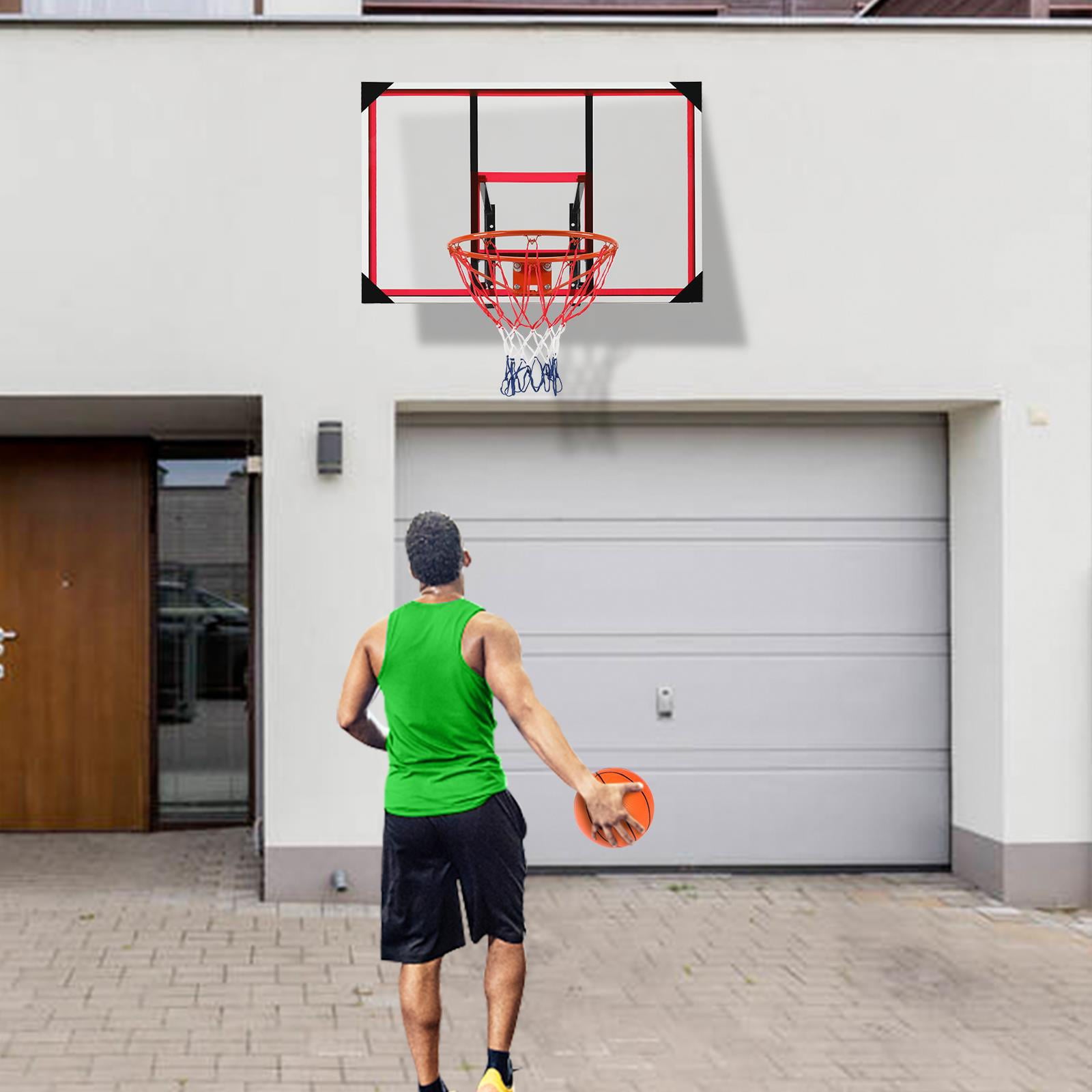 Zimtown Shatterproof Polycarbonate Wall-Mount Basketball Backboard