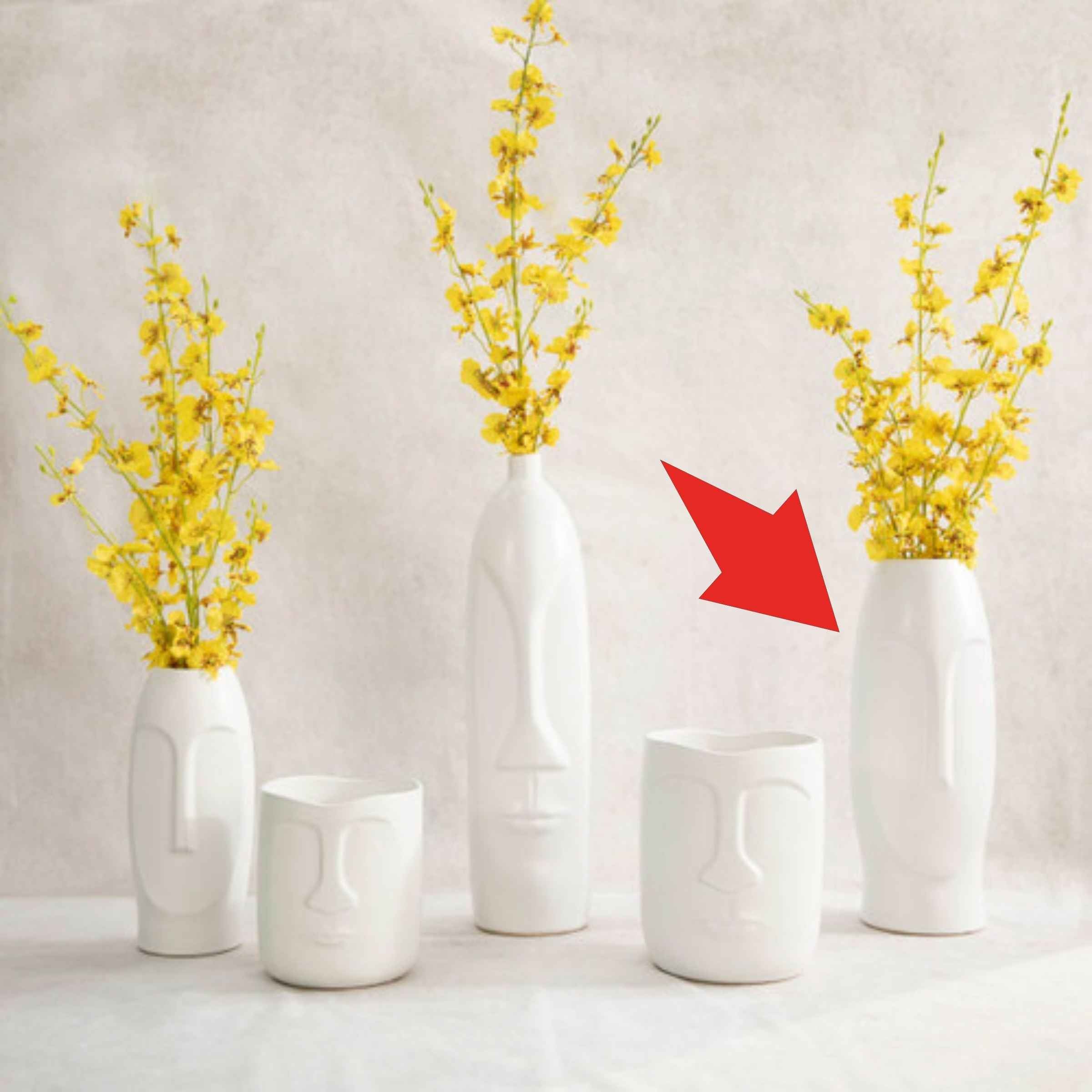 Face Vase 33 Cm - White 15763-01