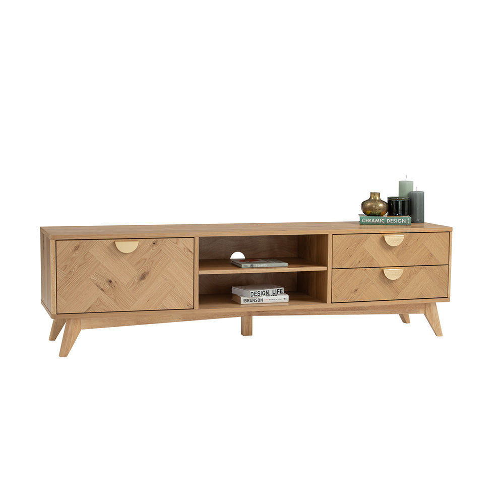 LOFTUS Entertainment TV Unit 180cm - Oak