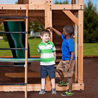 Backyard Discovery Caribbean All Cedar Swing Playset 1606029com