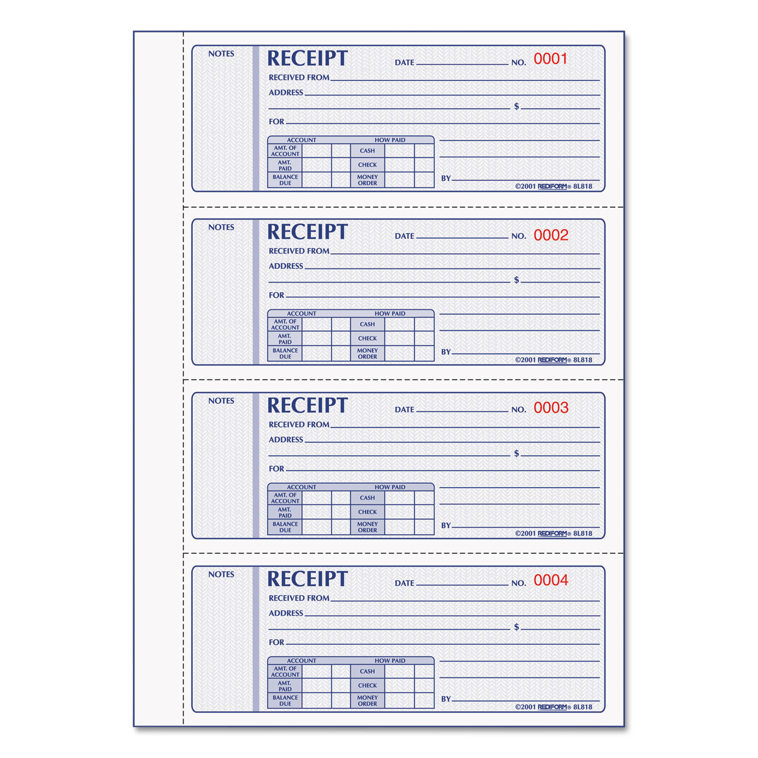 Money Receipt Book by Rediformandreg; RED8L818