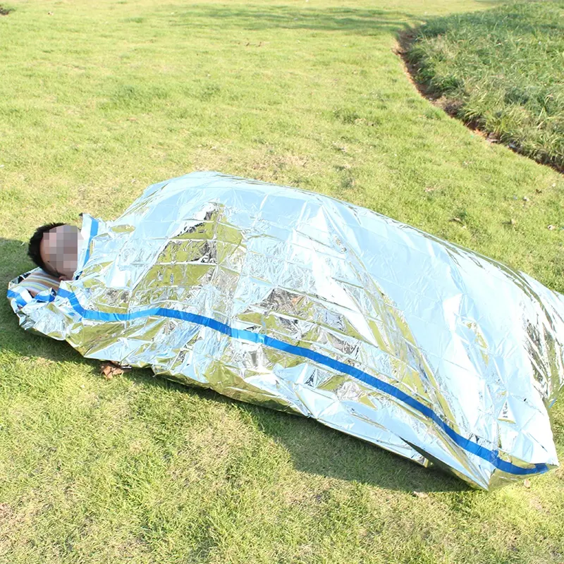 Outdoor Emergency Survival Sleeping Bag Waterproof Camping Sleeping Bag For Adults Kids Warm Sleeping Bag Thermal Bivvy Shelter