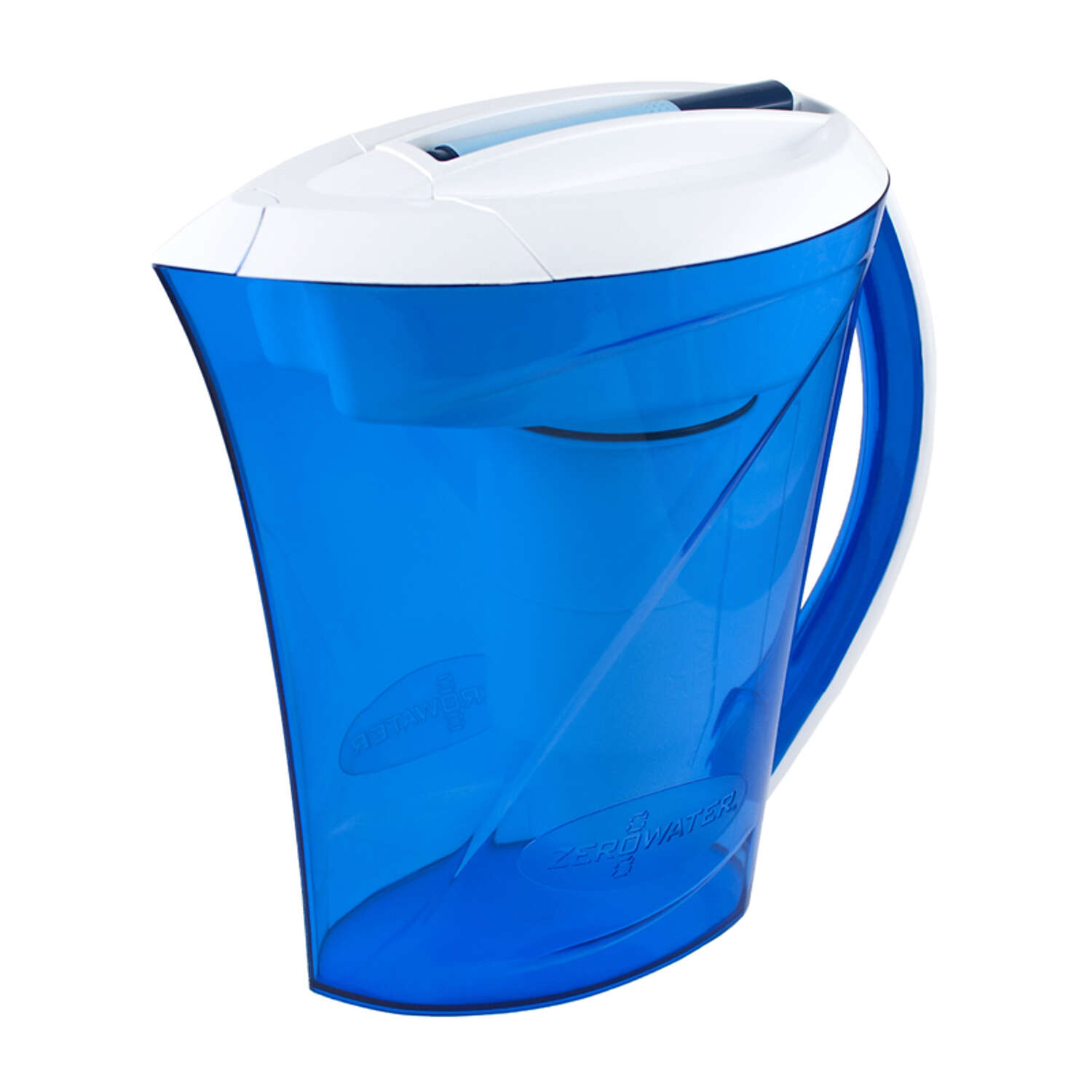 ZeroWater Ready-Pour 10 cups Blue/White Water Filtration Pitcher