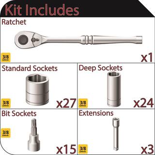 Husky 38 in. Drive Mechanics Tool Set (70-Piece) H70MTS3D