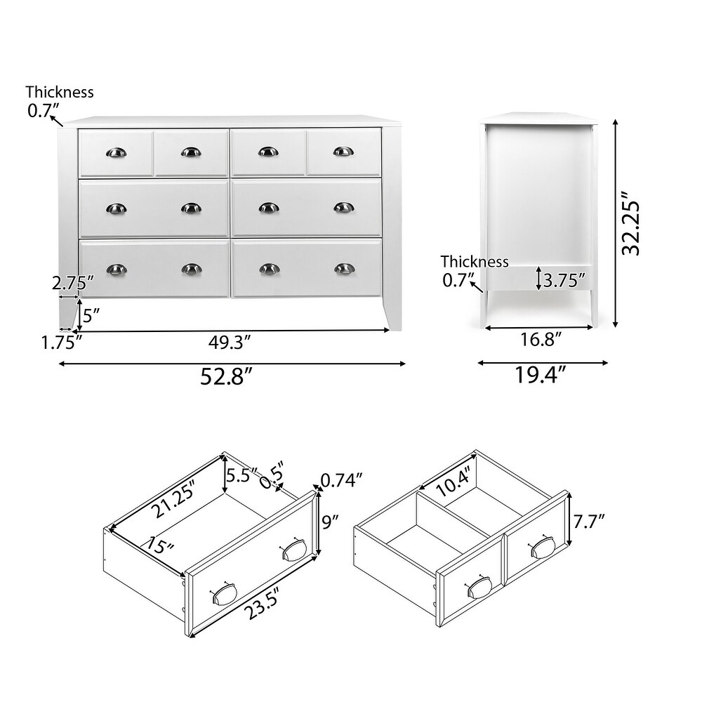 Foisy Faux Wood 6 Drawer Double Dresser by Christopher Knight Home