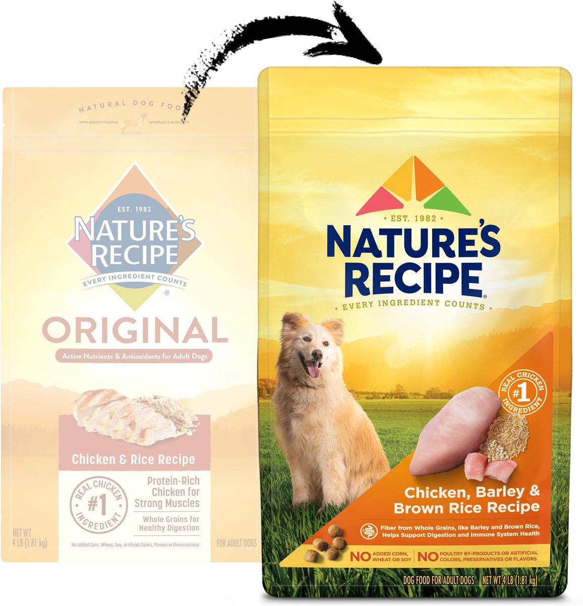 Nature's Recipe Adult Chicken， Barley and Brown Rice Recipe Dry Dog Food